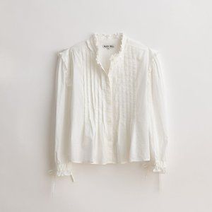 Alex Mill pleated ruffle top size S